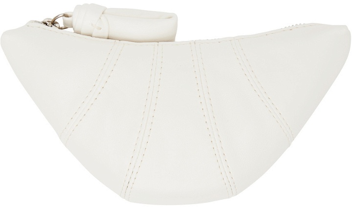Photo: LEMAIRE White Leather Croissant Coin Pouch