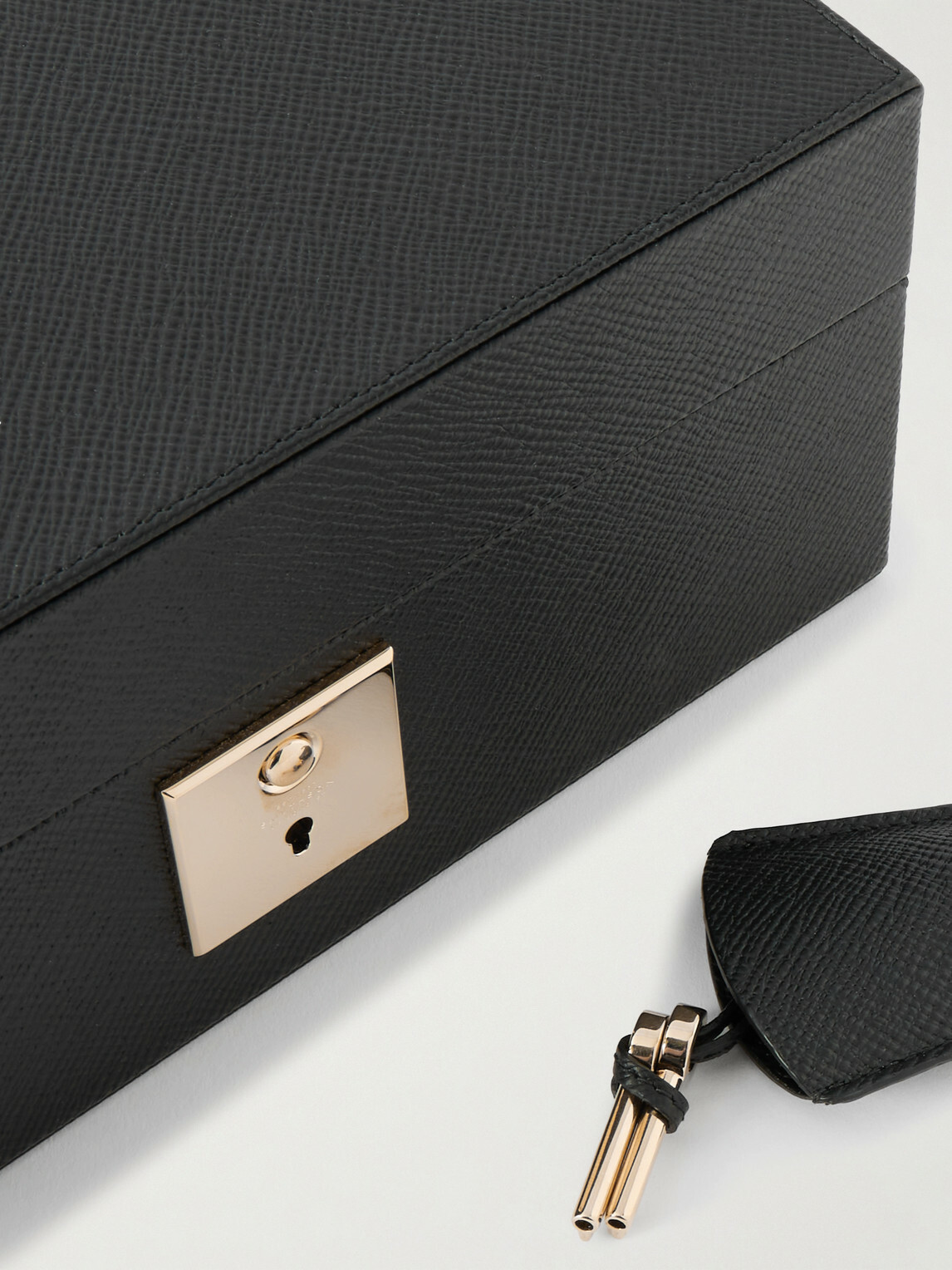 Smythson - Mara Croc-Effect Leather Six-Piece Watch Box