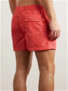 Kiton - Straight-Leg Mid-Length Swim Shorts - Red