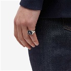 A.P.C. Men's A Plaque Signet Ring in Silver