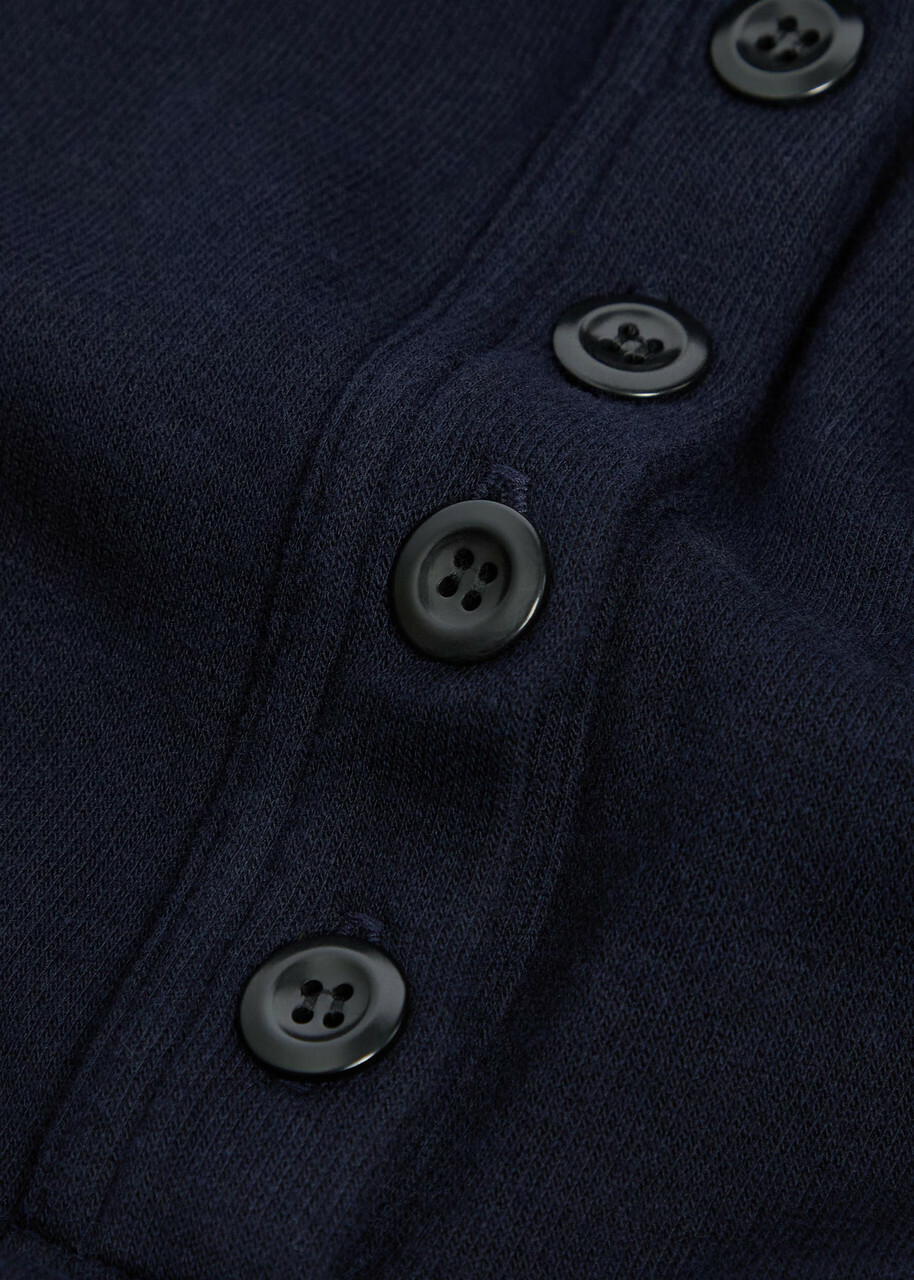 Citizens OF Humanity Vintage Jersey Polo Sweatshirt Navy