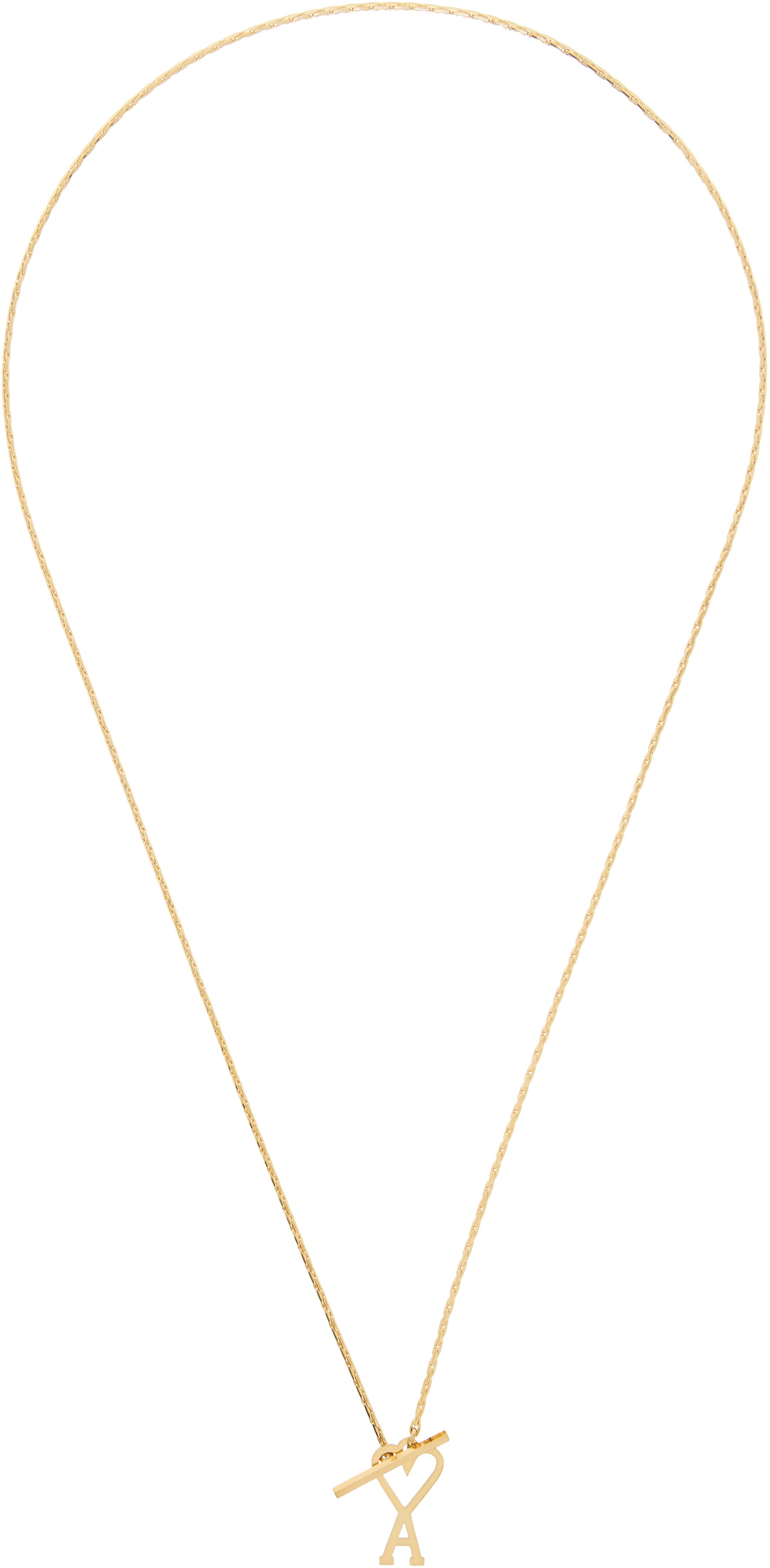 AMI Paris Gold Ami De Coeur Chain Necklace