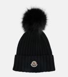 Moncler Ribbed-knit virgin wool beanie