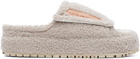 PDF Beige Sherpa Fleece Sandals