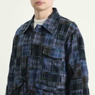 Universal Works Men's Madras Patchwork Duty Jacket in Navy