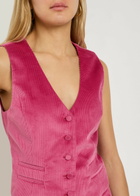 Gabriela Hearst Coleridge Corduroy Waistcoat Pink