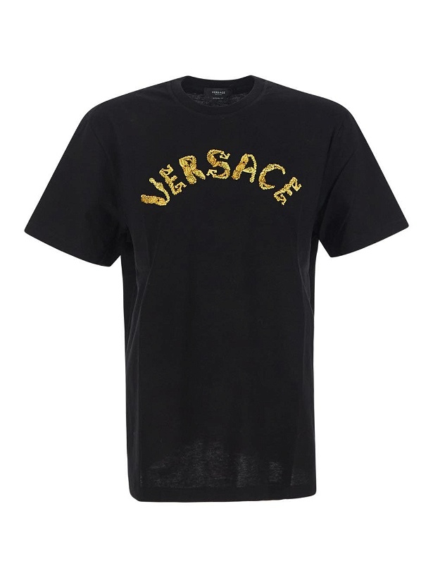 Photo: Versace Logo Embroidery T Shirt