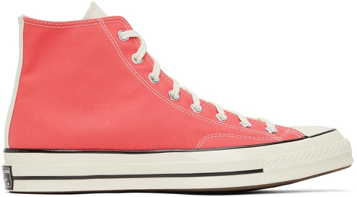 Photo: Converse Pink & Yellow Chuck 70 Hi Sneakers