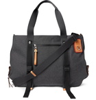 Loewe - Eye/LOEWE/Nature Leather-Trimmed Canvas Tote Bag - Black