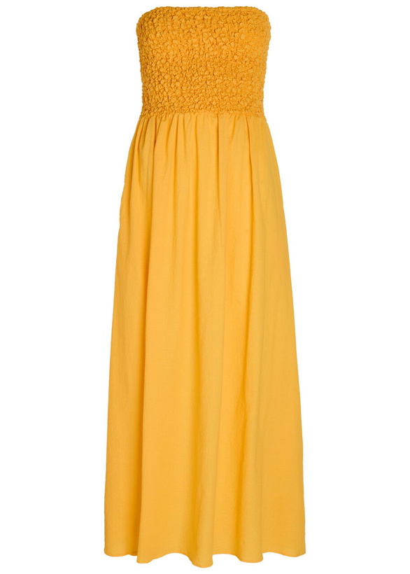 Photo: Faithfull The Brand Orla Strapless Stretch-cotton Midi Dress Orange