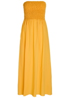 Faithfull The Brand Orla Strapless Stretch-cotton Midi Dress Orange