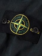 Stone Island - Logo-Appliquéd Washed Cotton-Canvas Overshirt - Blue