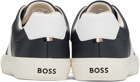 BOSS Navy & Off-White Cupsole Contrast Band Sneakers