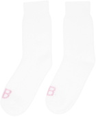 Balenciaga White 'BB' Homewear Socks