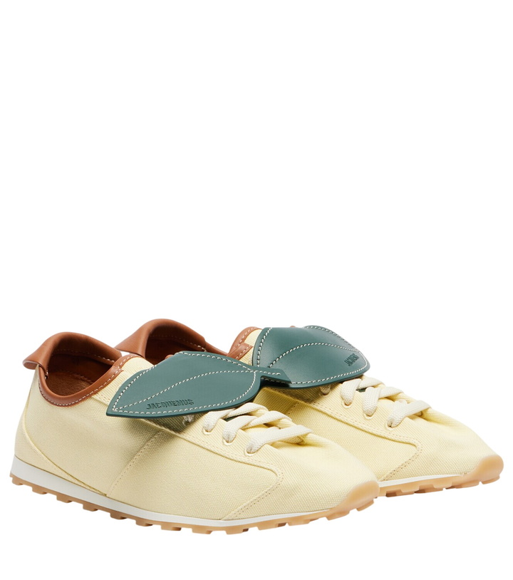 Photo: Jacquemus Tennis leather-trimmed canvas sneakers