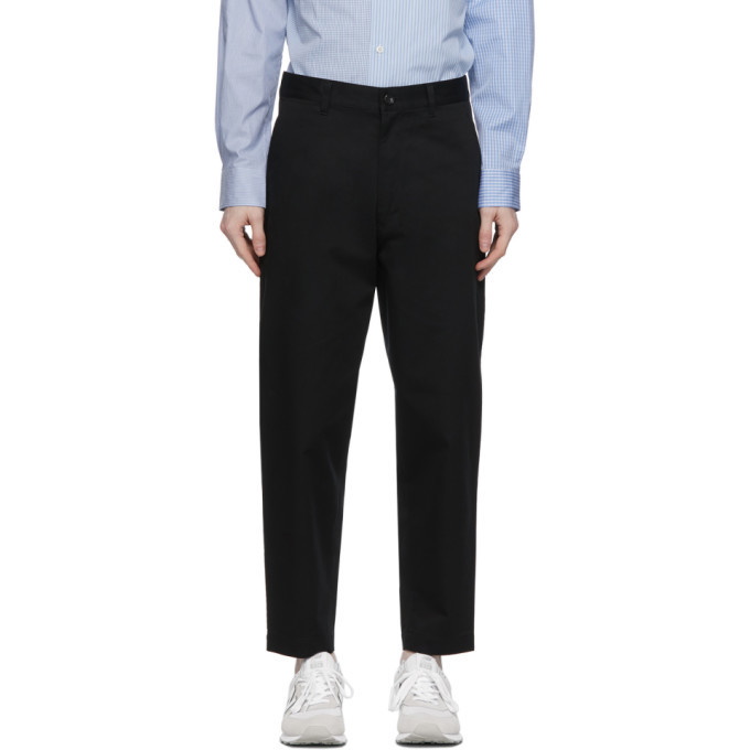 Photo: Comme des Garcons Homme Black Tapered Chino Trousers