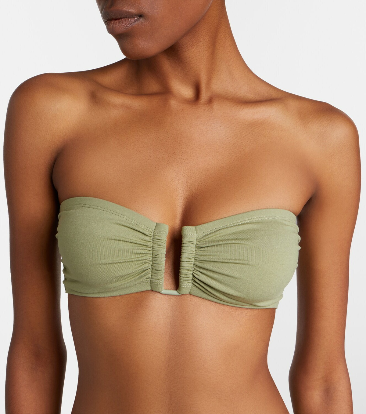 Eres Show gathered bandeau bikini top