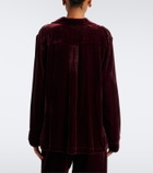 Asceno Calabasas velvet shirt