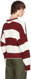 UNIFORME Red & White Oversized Stripy Sweater