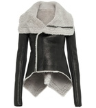 Rick Owens - Shearling-trimmed leather jacket