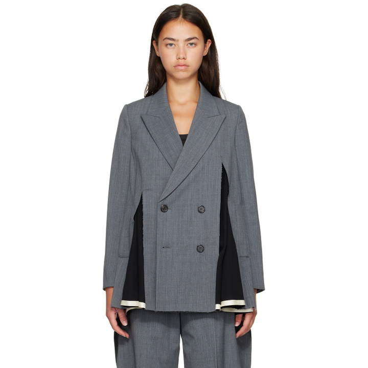 Photo: UNDERCOVER Gray UP2F1102 Slit Panel Blazer