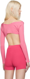 Jacquemus Pink 'La Maille Pralu' Cardigan