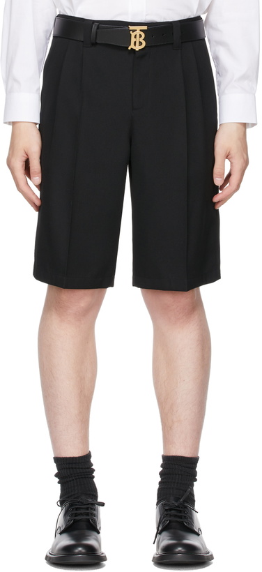 Photo: Burberry Black Grain De Poudre Tate Shorts