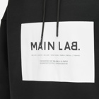 Balmain Men's Main Lab Logo Hoodie in Black/White