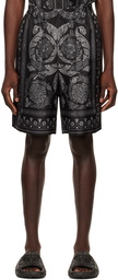 Versace Black Barocco Shorts