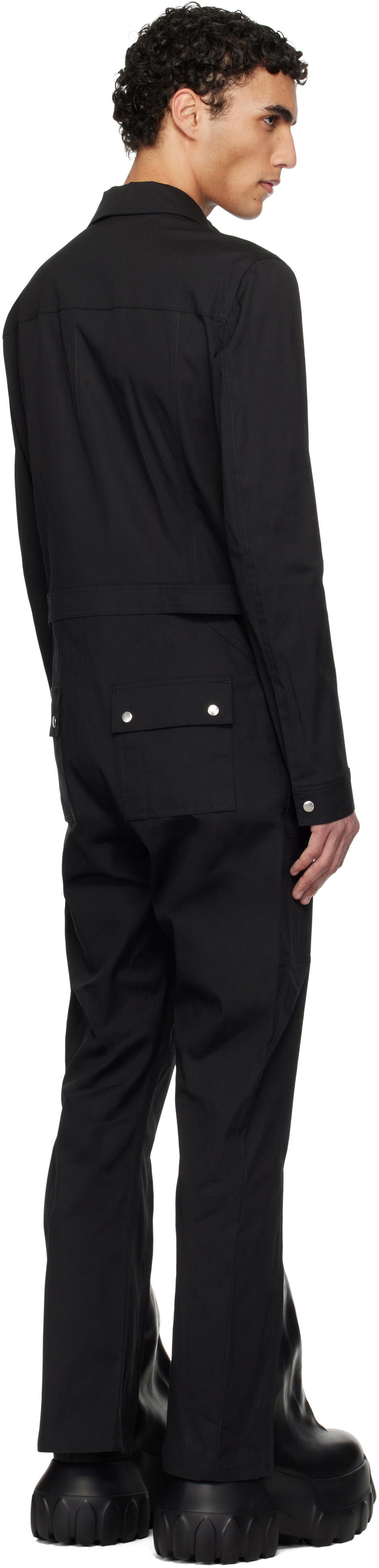 Rick Owens Black Hollywood Headon Jumpsuit Rick Owens