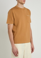 Canali Cotton and Silk-blend T-shirt Camel