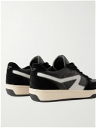 Rag & Bone - Retro Court Suede-Trimmed Leather Sneakers - Black