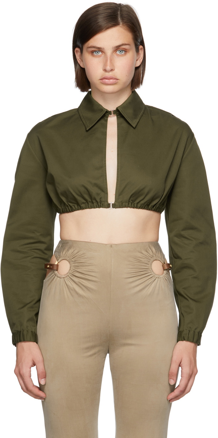 Dion Lee Green E-Hook Bra Shirt Dion Lee