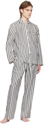 Tekla Off-White Striped Pyjama Pants