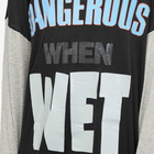 ERL Men's Dangerous Long Sleeve T-Shirt in Faded Black