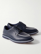 G/FORE - Gallivanter Apron-Toe Pebble-Grain Leather Golf Shoes - Blue