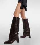 Coperni Bridge leather knee-high boots