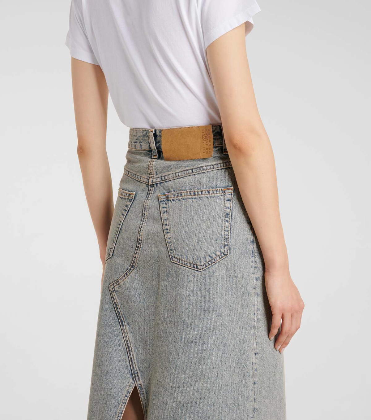 MM6 Maison Margiela Patchwork denim maxi skirt MM6 Maison
