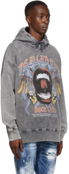 Dsquared2 Grey Open Up Slouch Hoodie