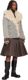 Vivienne Westwood Beige & Black Fingerless Gloves