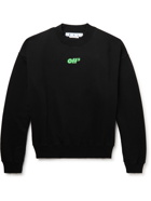 Off-White - Rave Flyer Skate Printed Cotton-Jersey Sweatshirt - Black