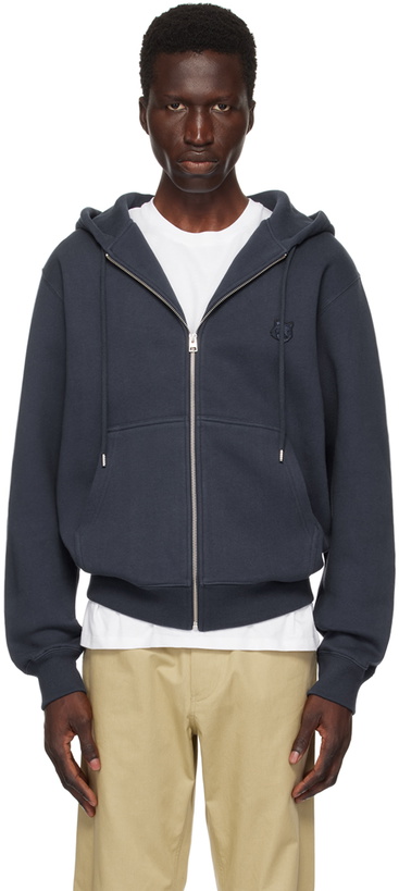 Photo: Maison Kitsuné Navy Bold Fox Head Hoodie