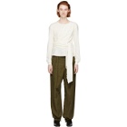 Lemaire White Wool Wrap Sweater