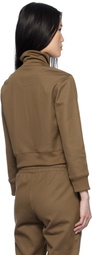 The Attico Brown Bonded Logo Track Jacket