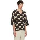 Homme Plisse Issey Miyake Brown and White Wild Check T-Shirt