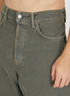 Destroyed Denim Bermuda Shorts in Grey