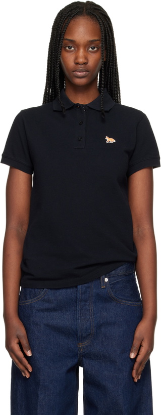 Photo: Maison Kitsuné Black Baby Fox Regular Polo