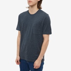 Folk Men's Pocket Assembly T-Shirt in Blue Slate Nep