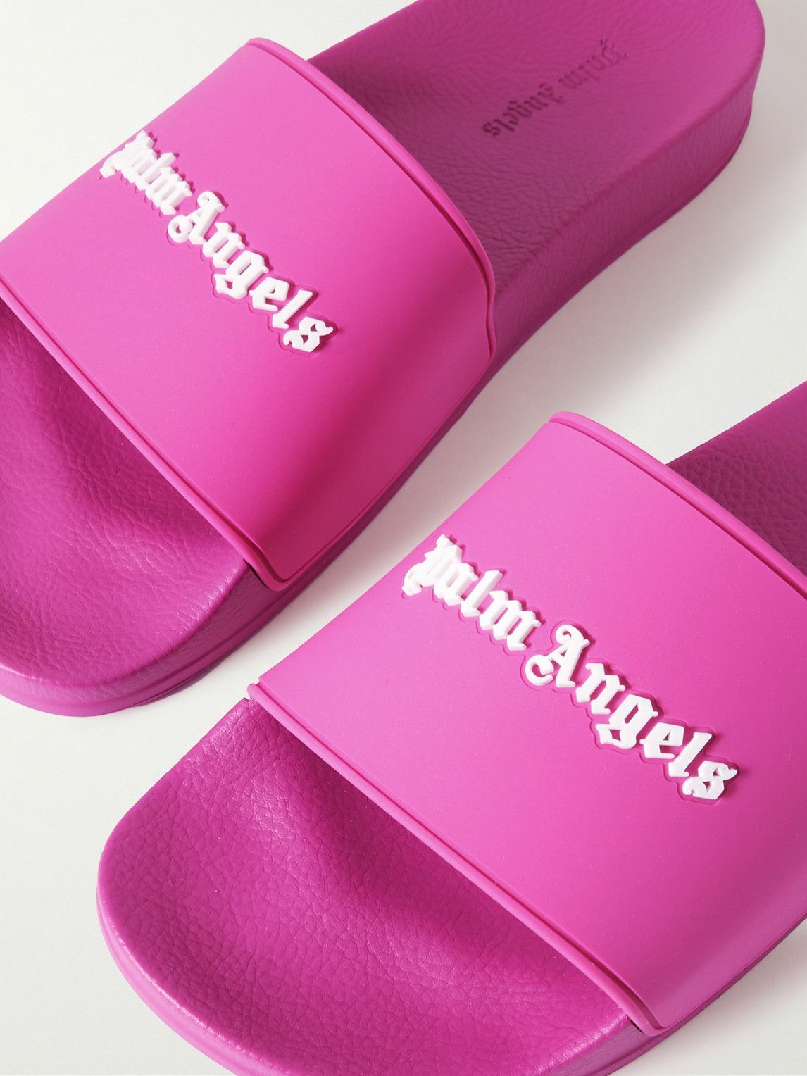 Palm Angels - Pool Logo-Embossed Rubber Slides - Pink Palm