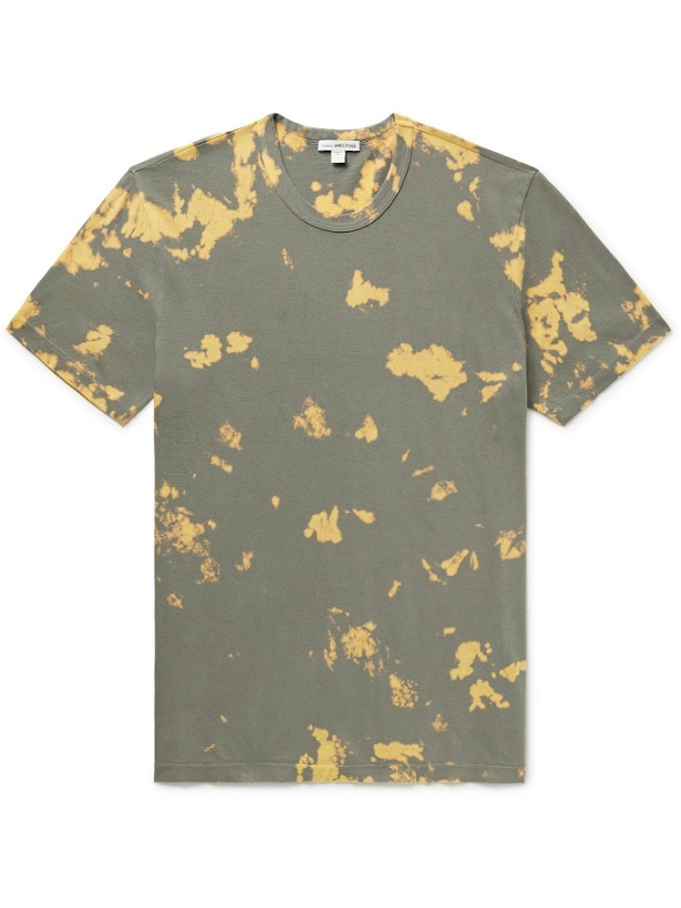Photo: JAMES PERSE - Bleached Combed Cotton-Jersey T-Shirt - Green